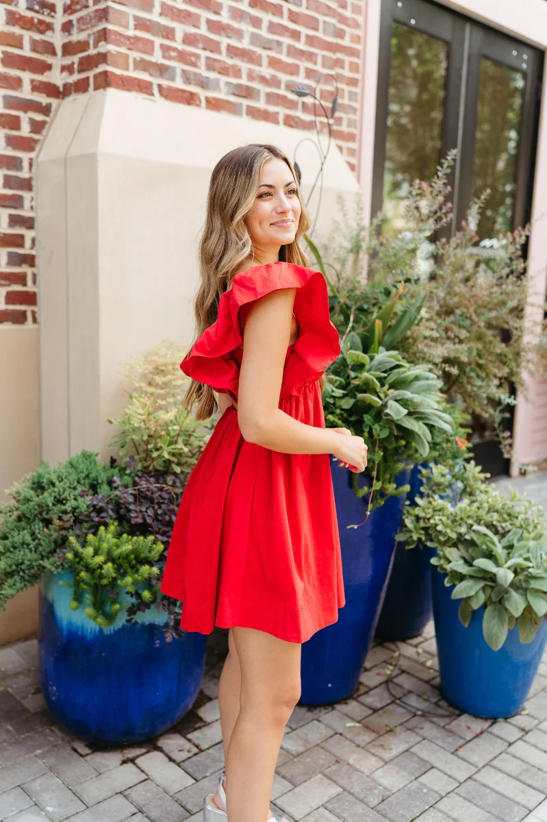 Heart Breaker Dress In Red - Image 4