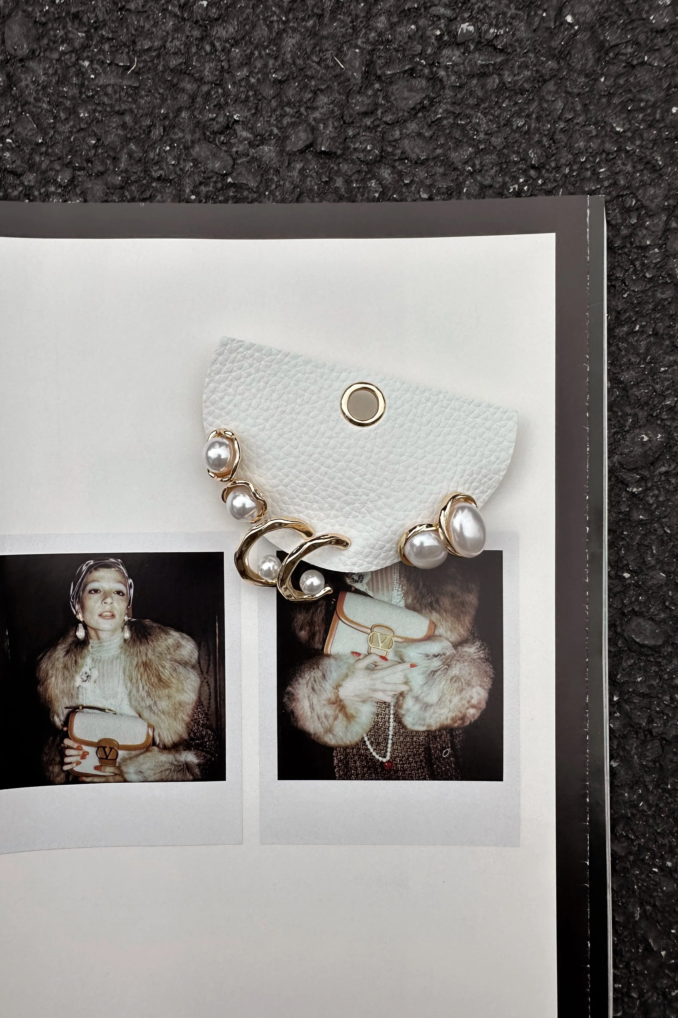 Heather Gold & Pearl Earring Set - Image 2