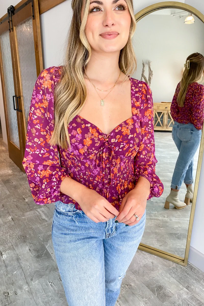Here We Go Floral Top