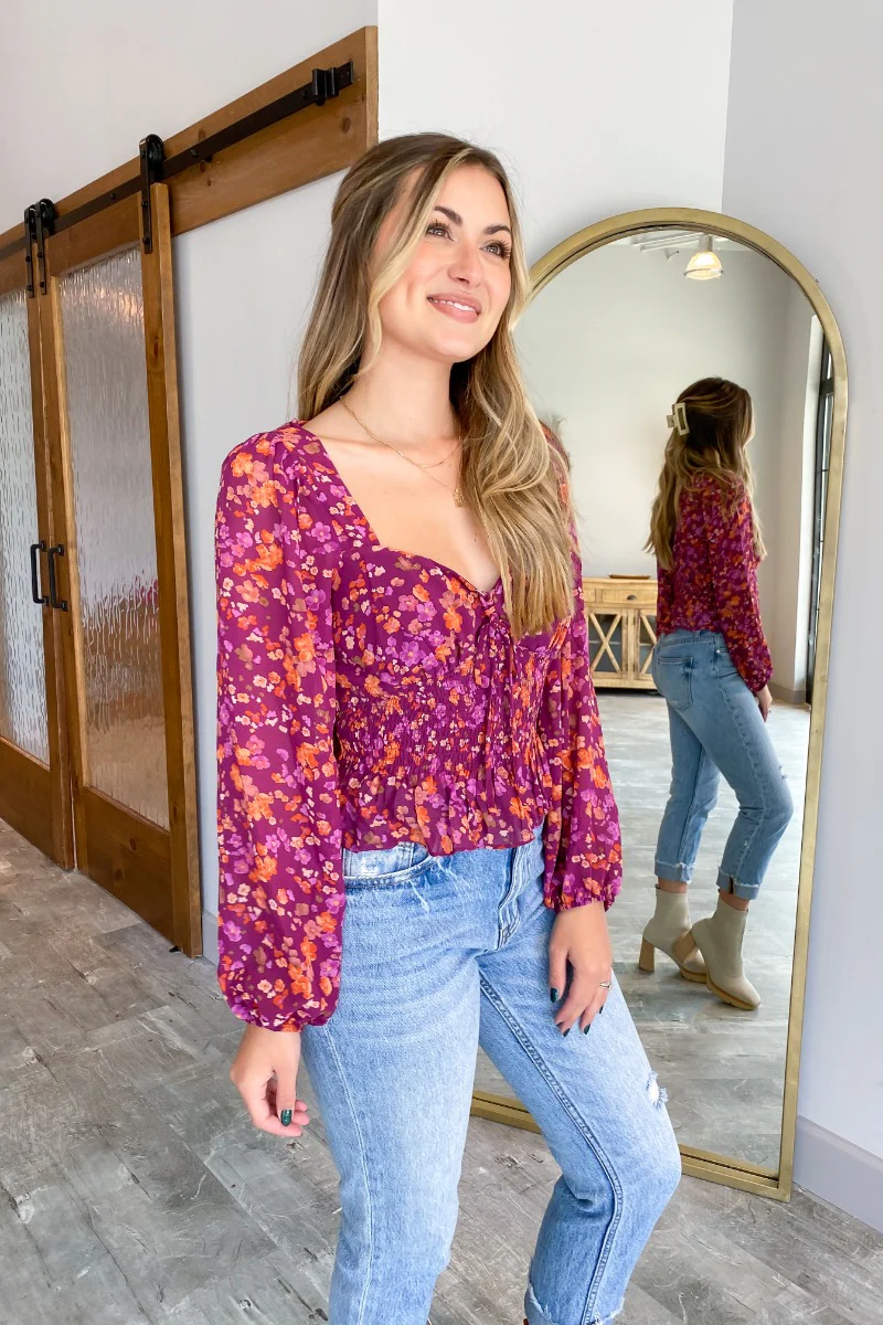 Here We Go Floral Top - Image 3
