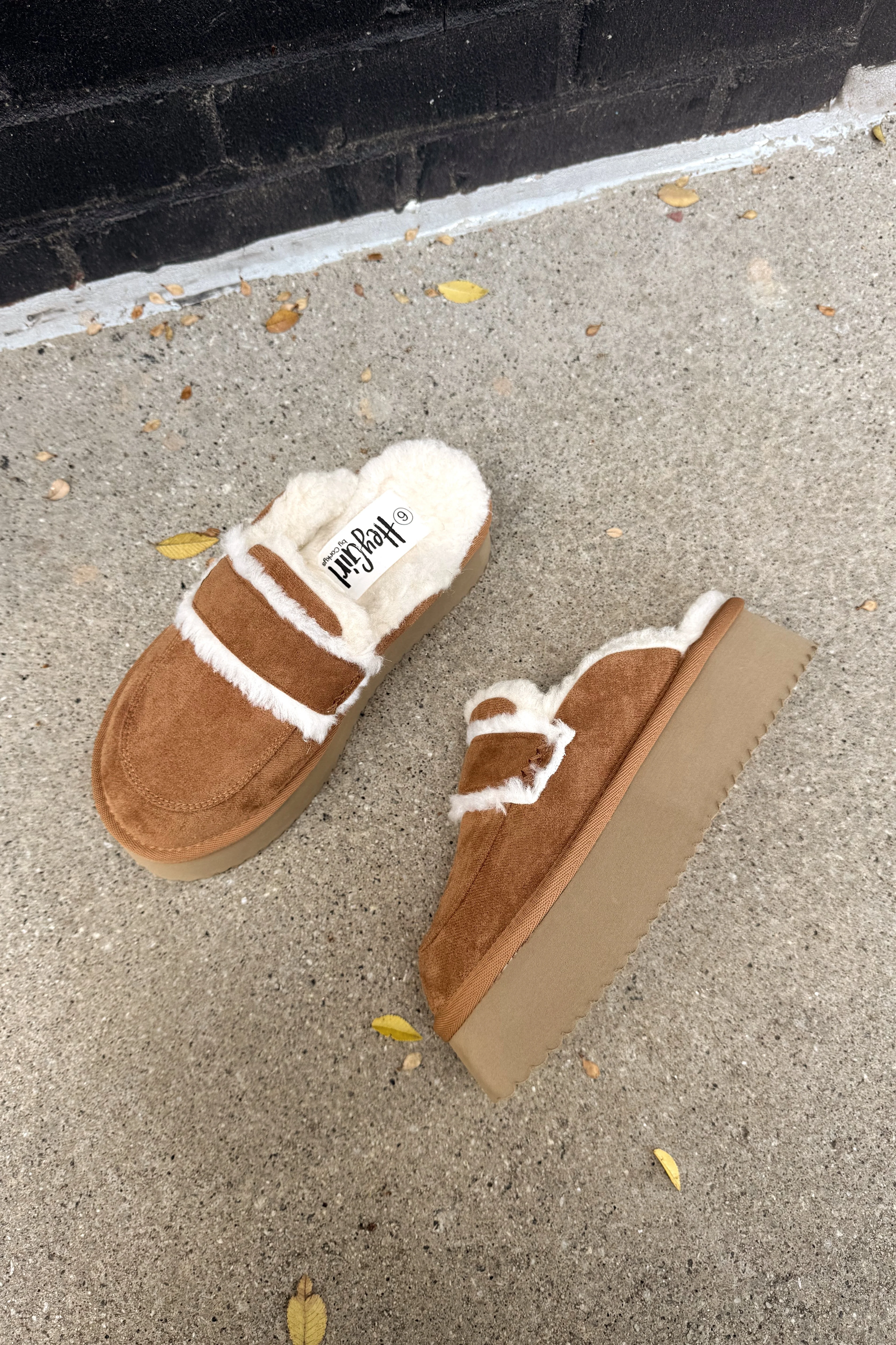 Hey Girl by Corkys Veg Out Camel Suede Platform Clog