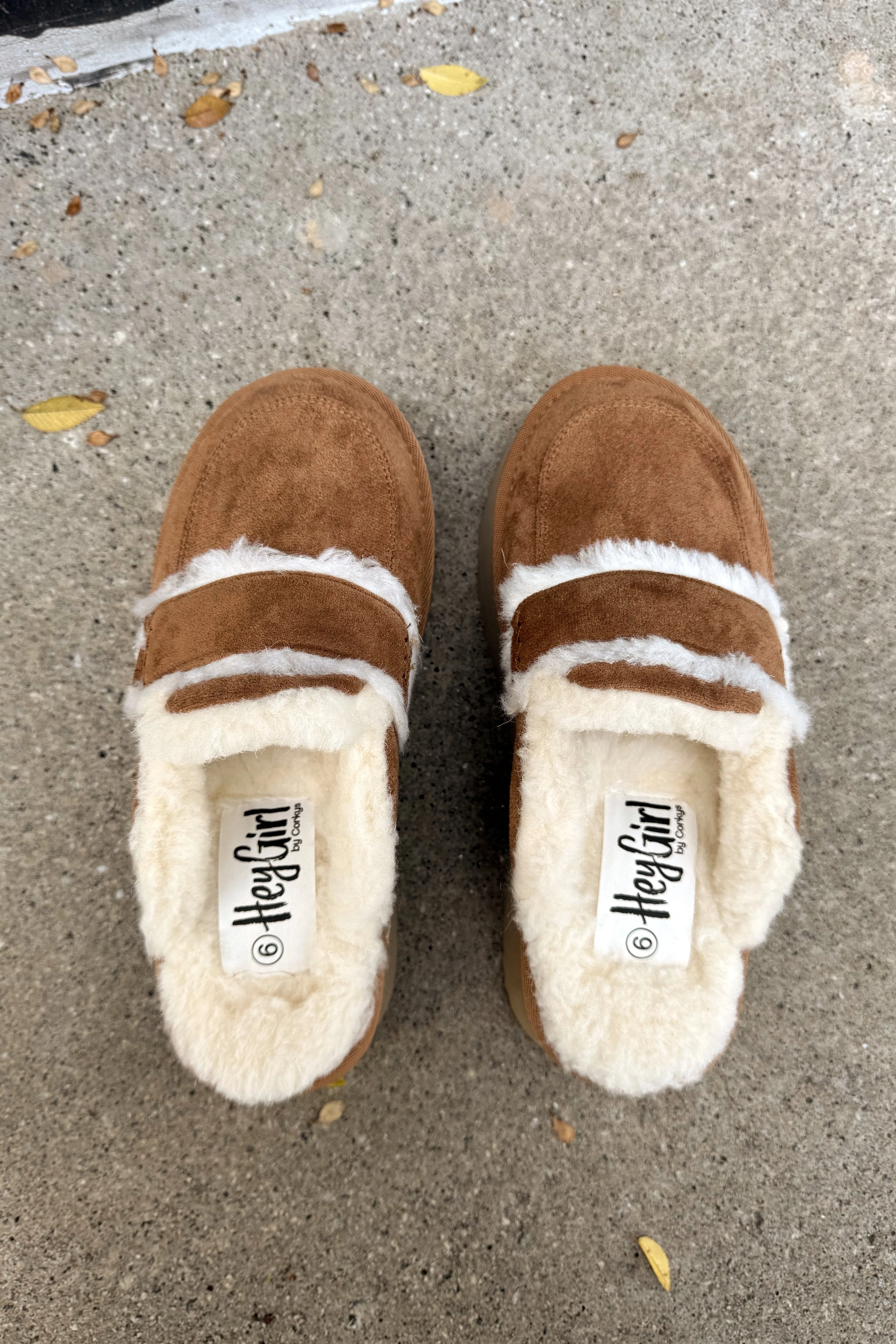 Hey Girl by Corkys Veg Out Camel Suede Platform Clog - Image 4