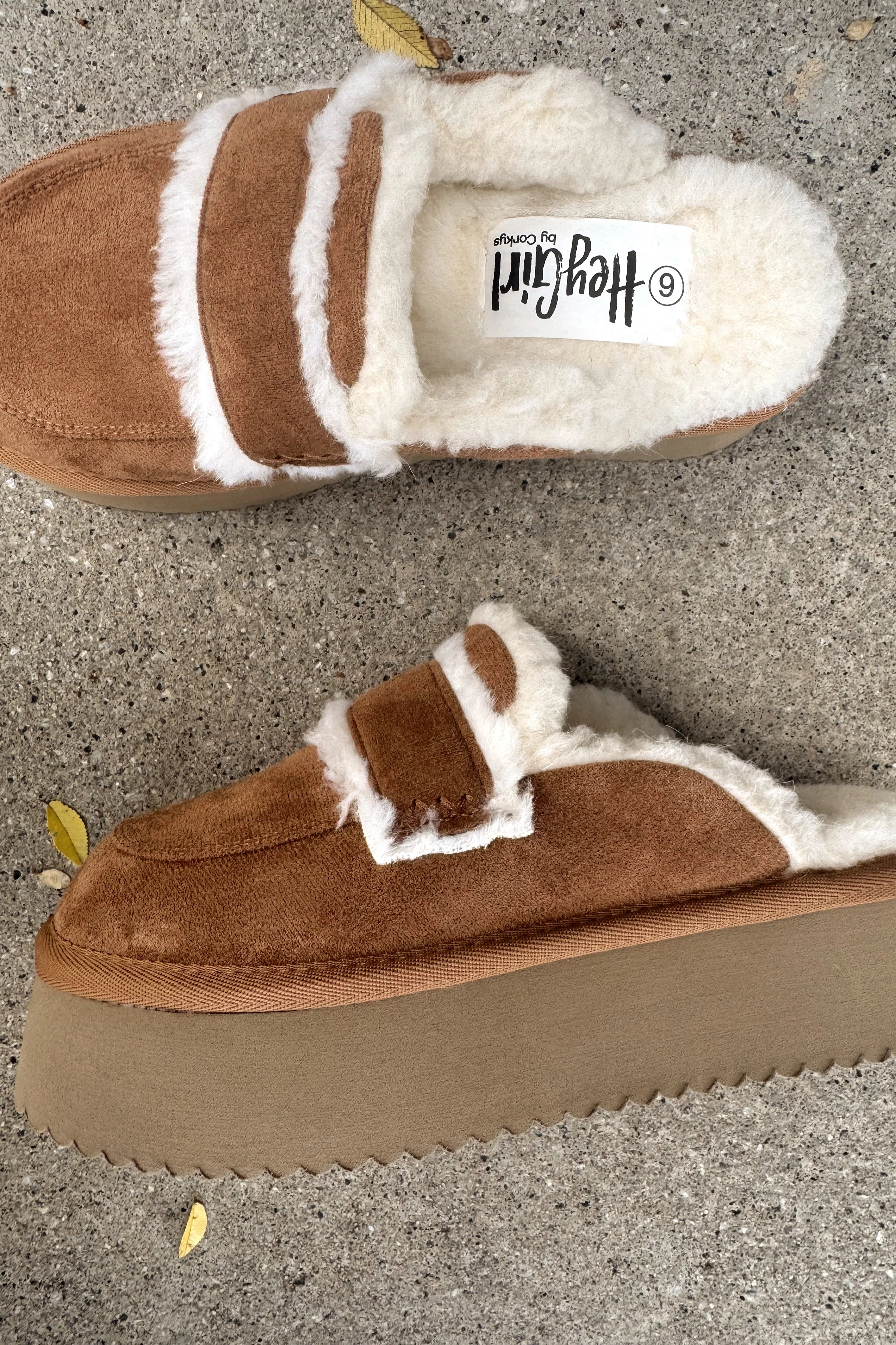Hey Girl by Corkys Veg Out Camel Suede Platform Clog - Image 5
