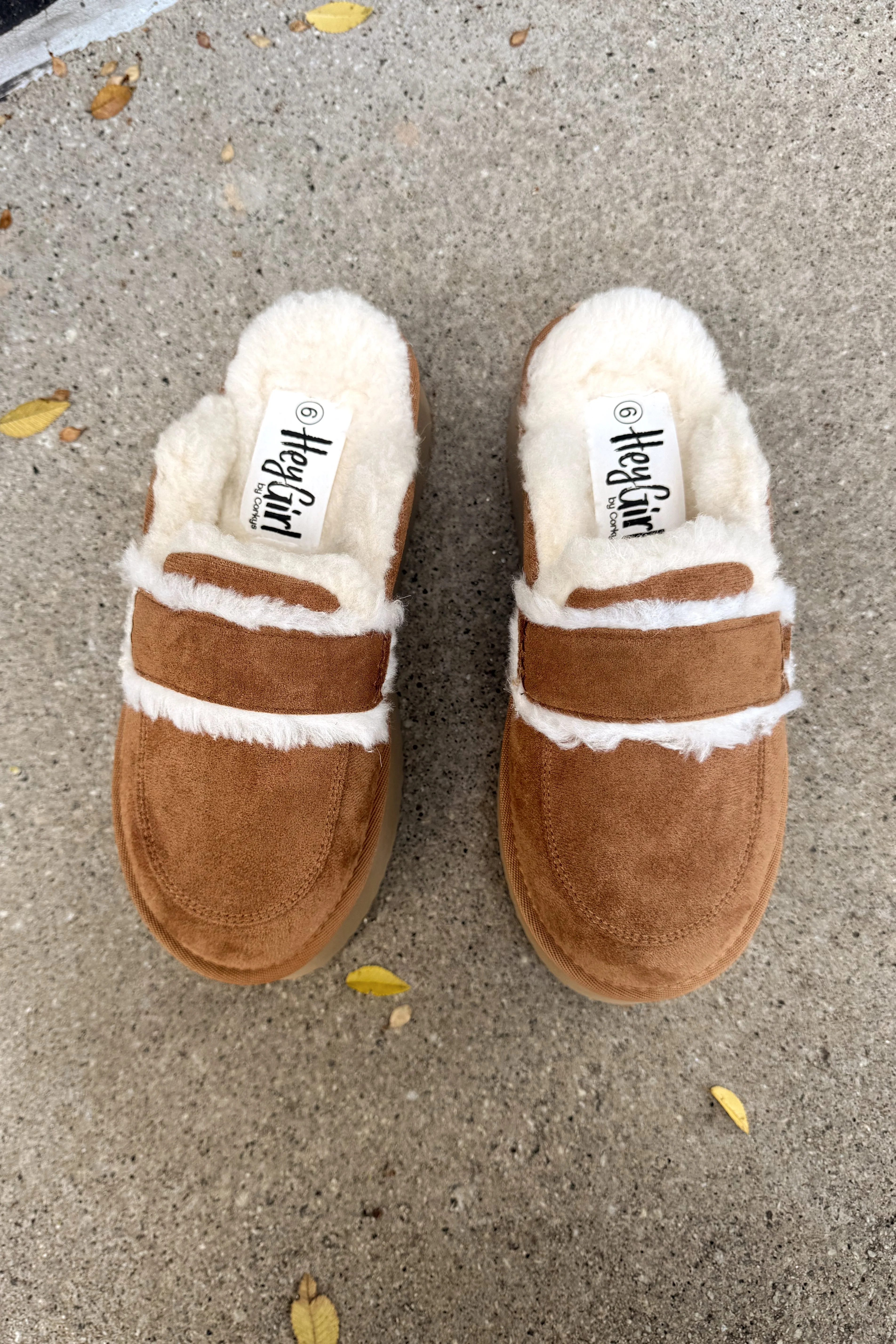 Hey Girl by Corkys Veg Out Camel Suede Platform Clog - Image 7