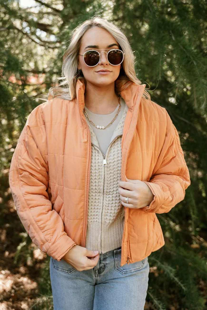 Lara Quilted Long Sleeve Puffer Jacket - Image 21