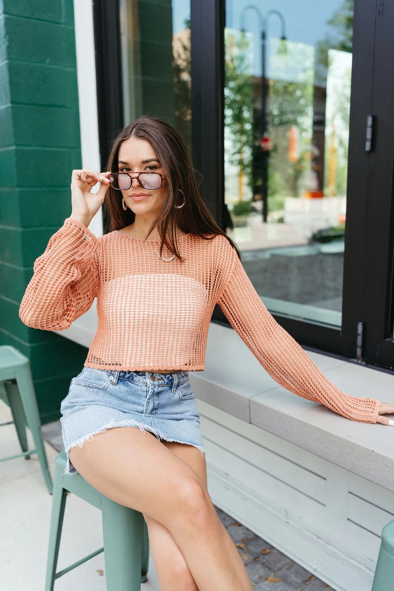 High Hopes Open-Knit Crop Top - Image 5