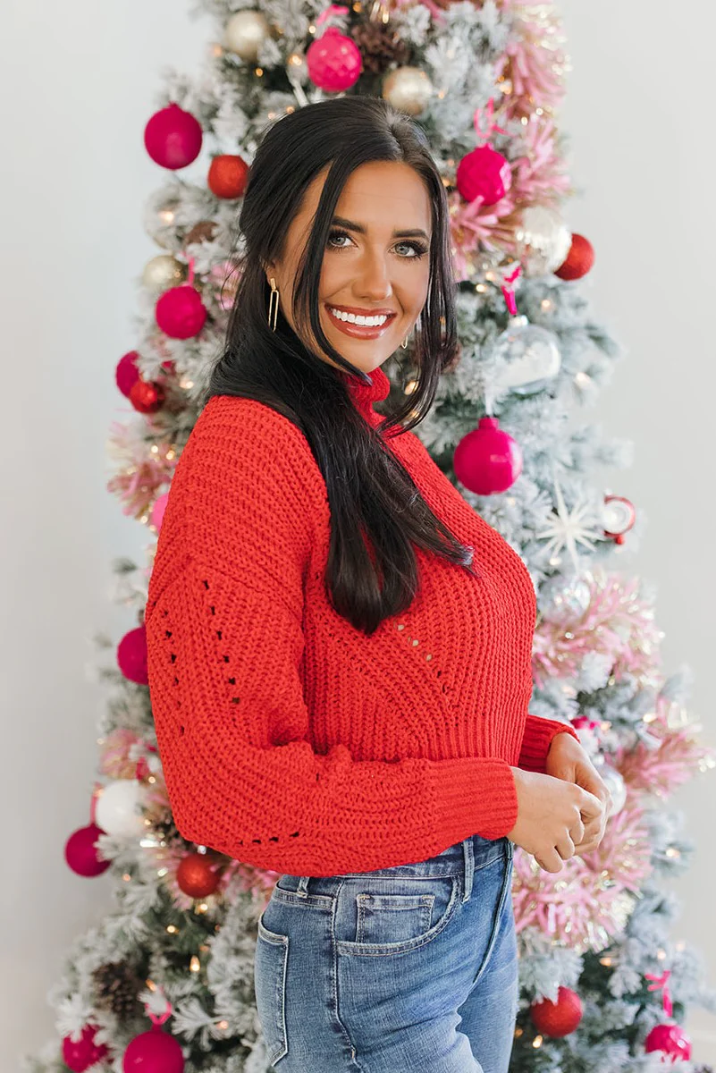 Holiday Spirit Mock Neck Sweater