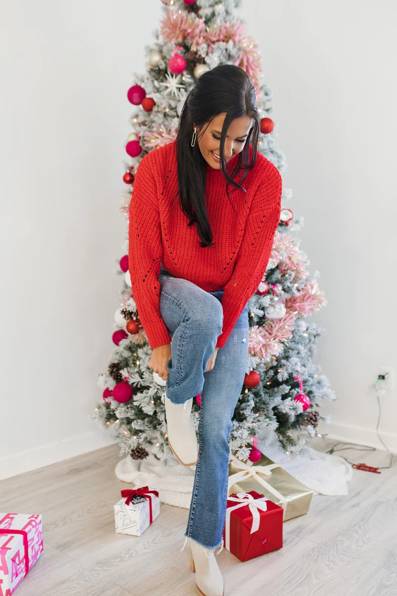 Holiday Spirit Mock Neck Sweater - Image 3