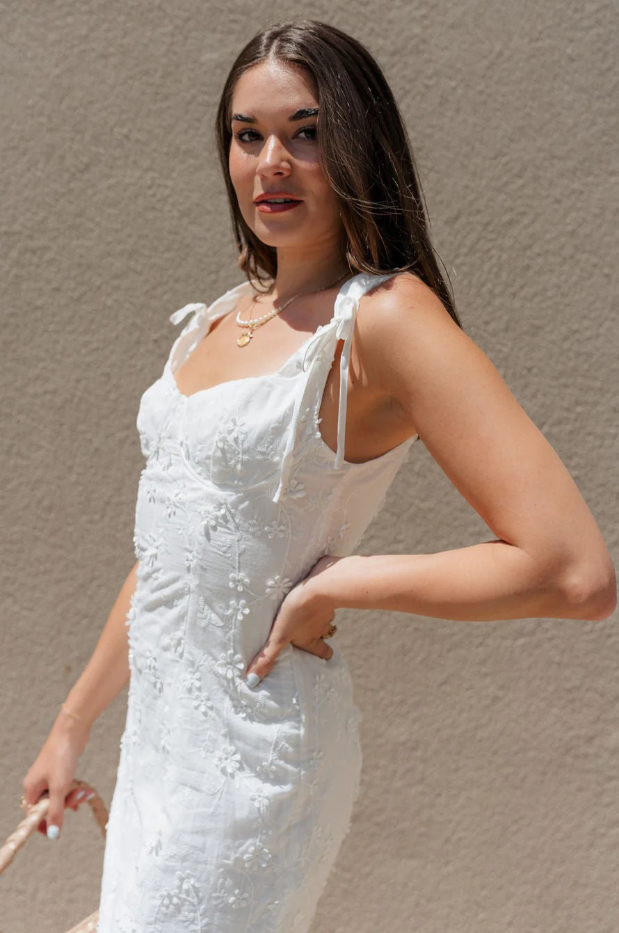 Holland White Floral Mini Dress - Image 2