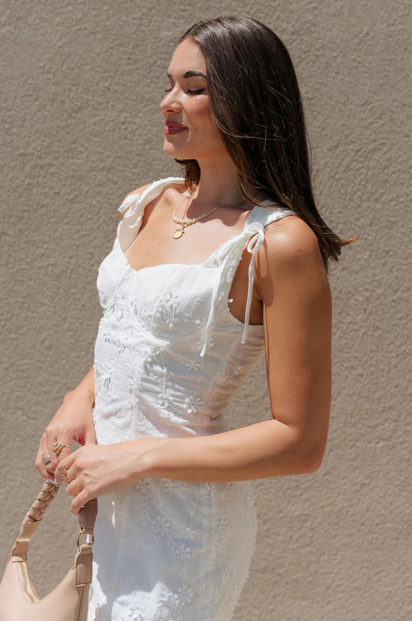 Holland White Floral Mini Dress - Image 5