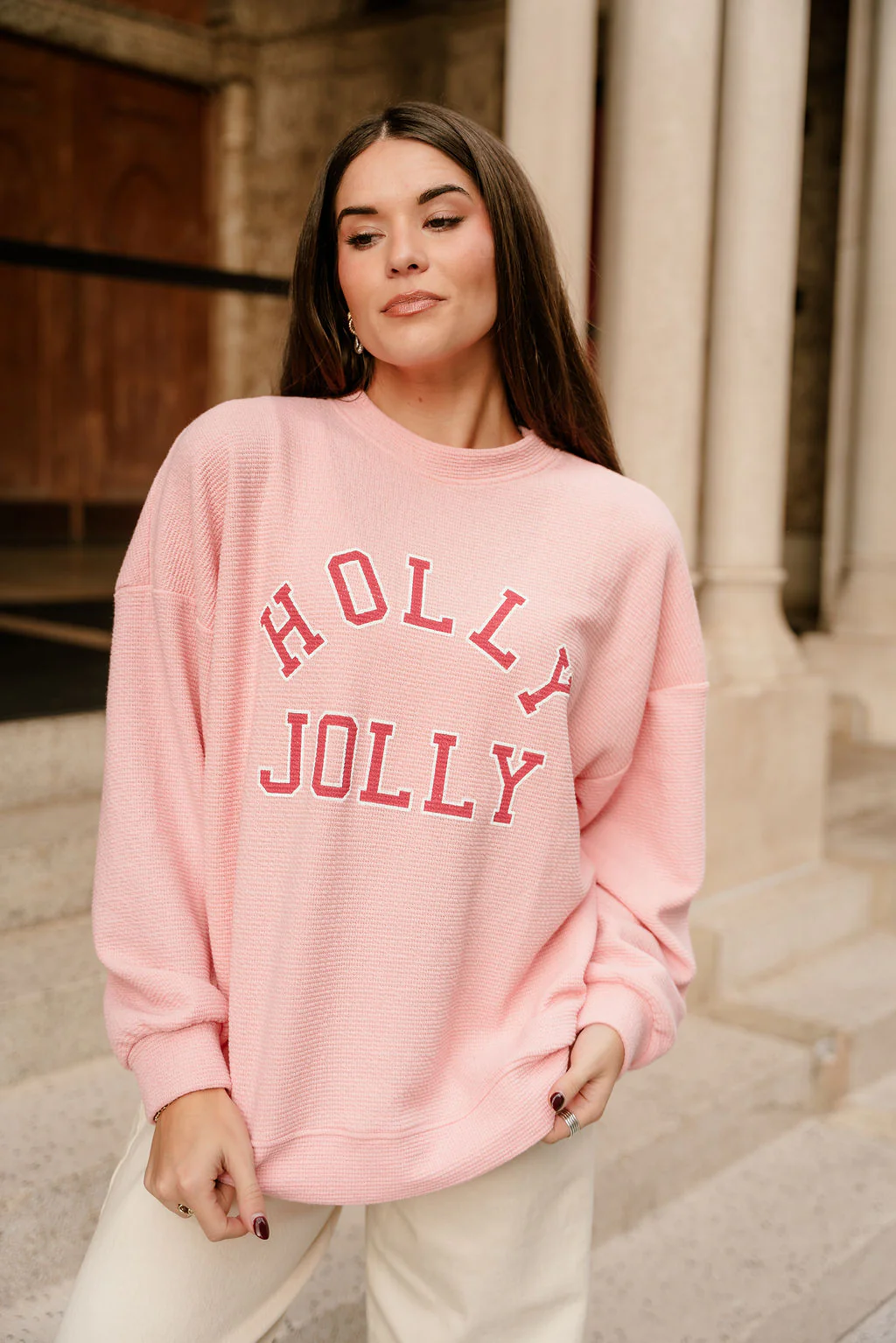 Holly Jolly Pink Pullover - Image 3