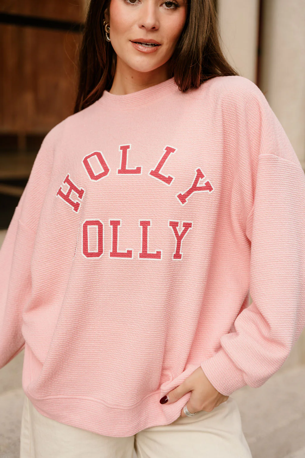 Holly Jolly Pink Pullover - Image 4