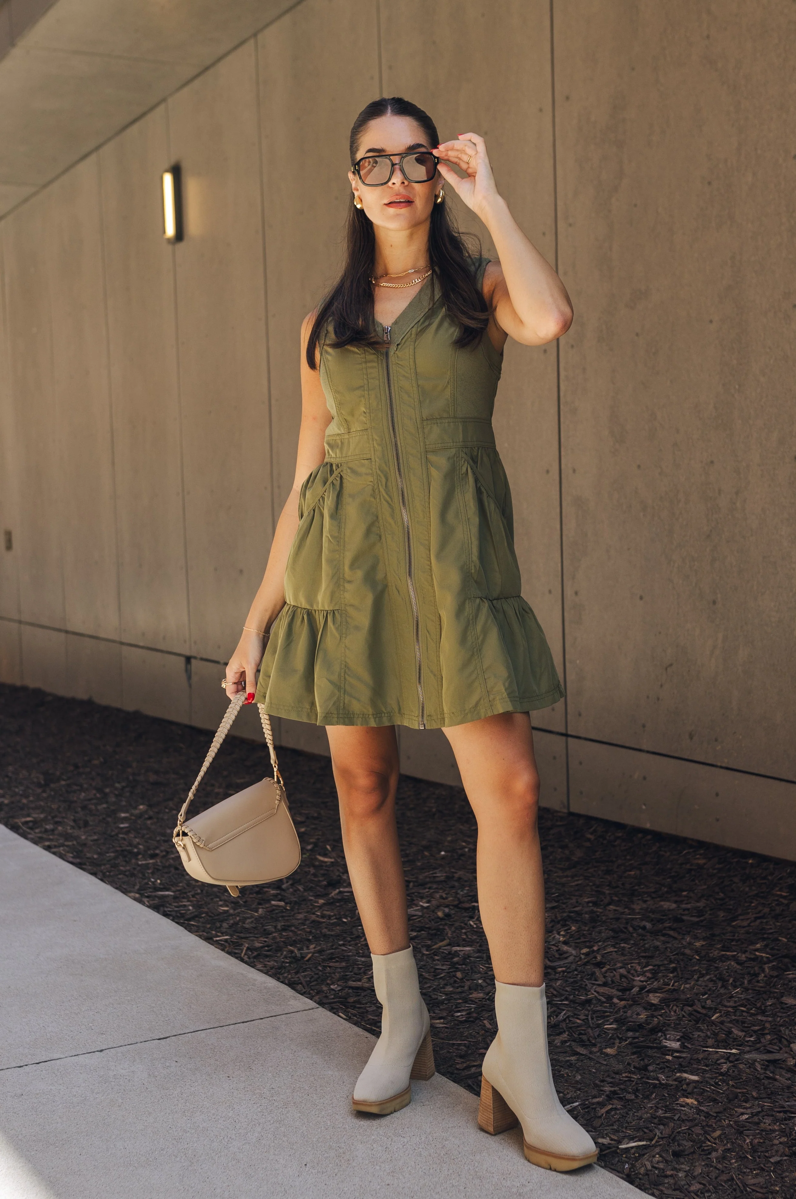 Holly Olive Mini Dress