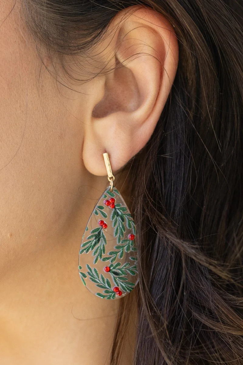 Holly Teardrop Earrings - Image 2