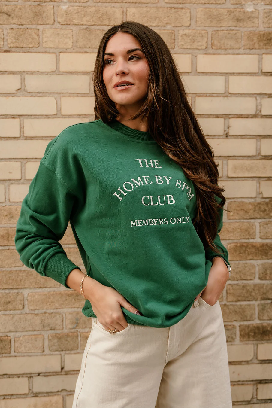 Home By 8pm Club Green Pullover - Image 2