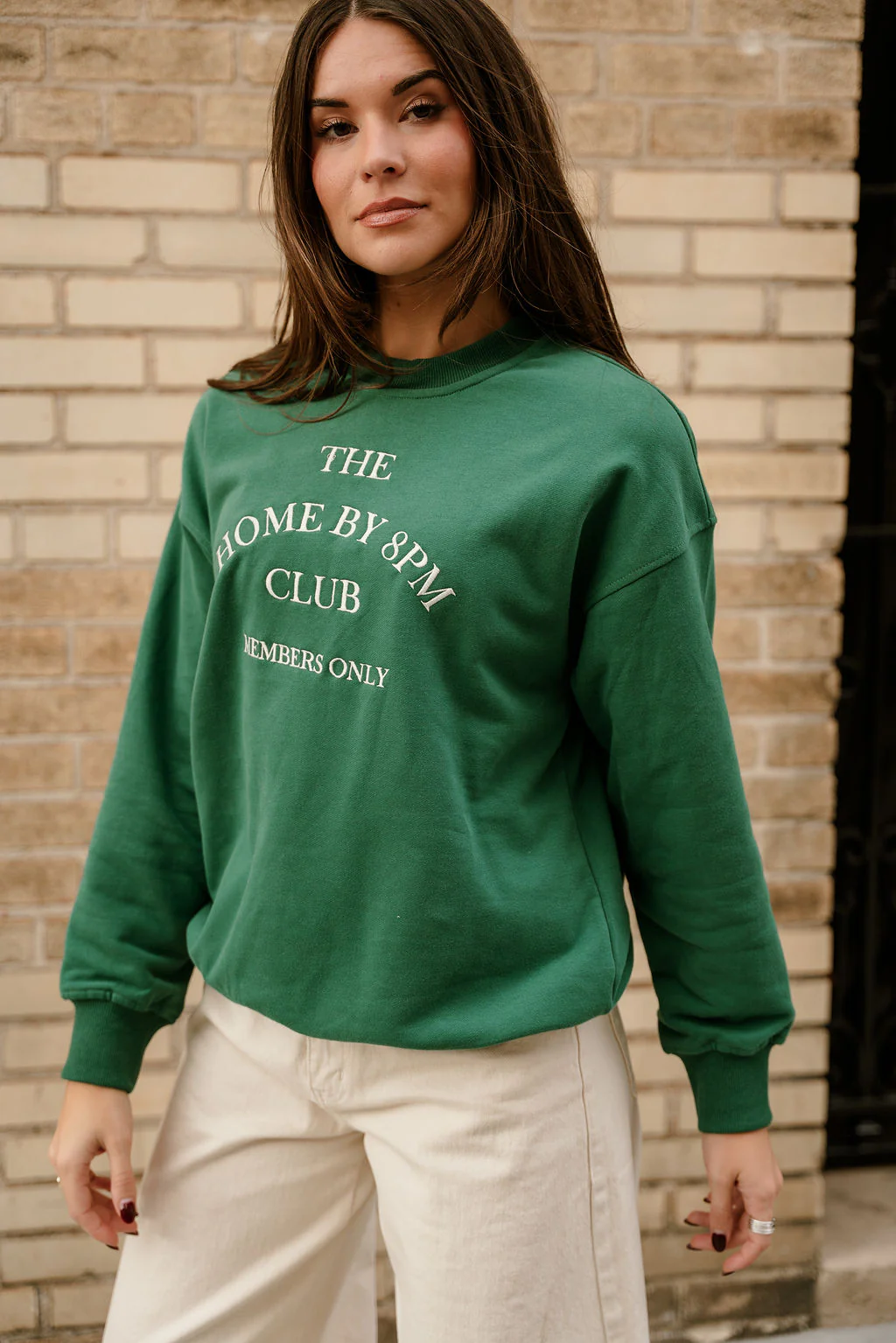 Home By 8pm Club Green Pullover - Image 4