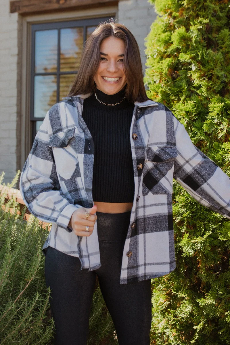 Home For The Holidays Plaid Shacket - Image 3