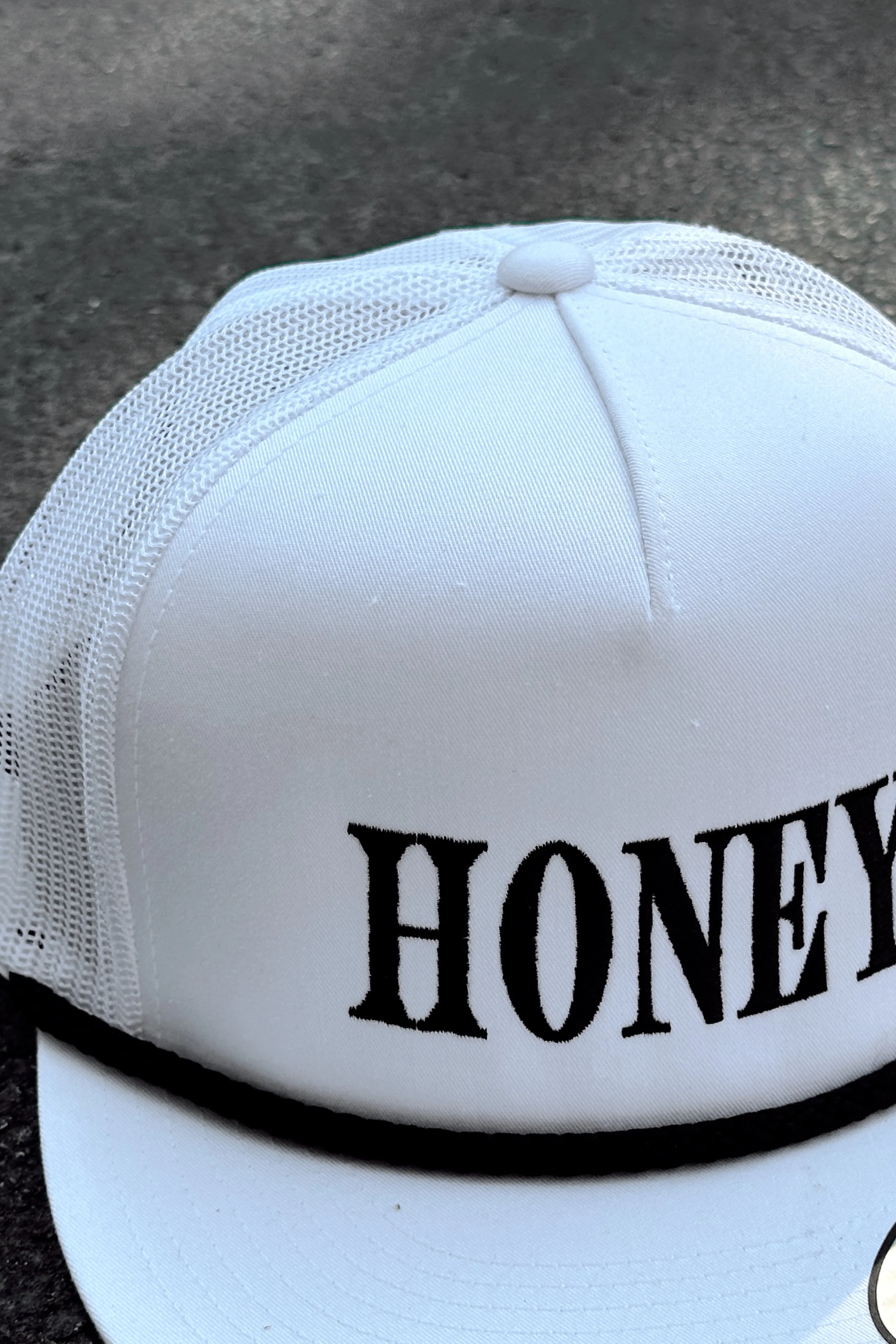 Honey White & Black Trucker Hat - Image 2