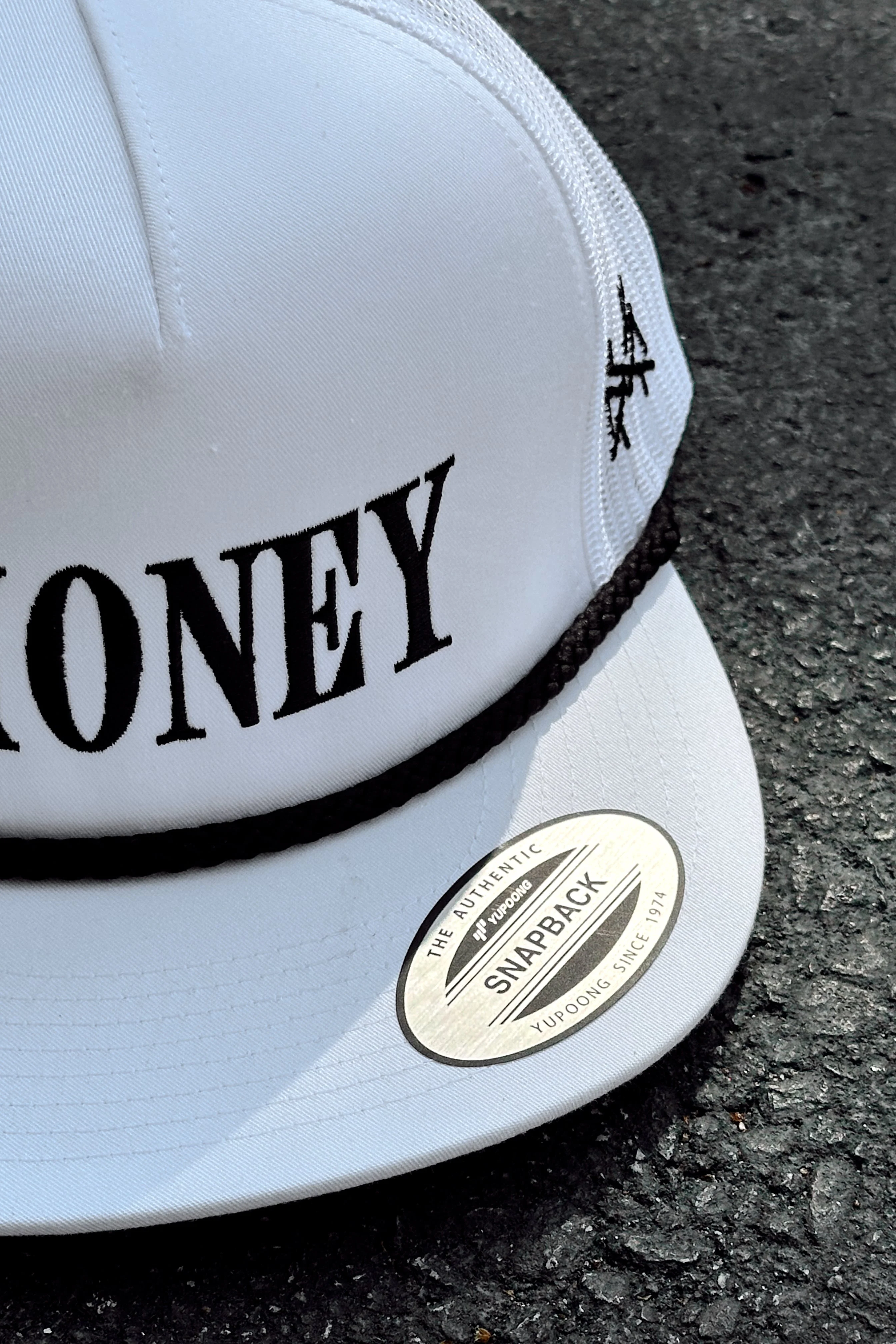 Honey White & Black Trucker Hat - Image 3