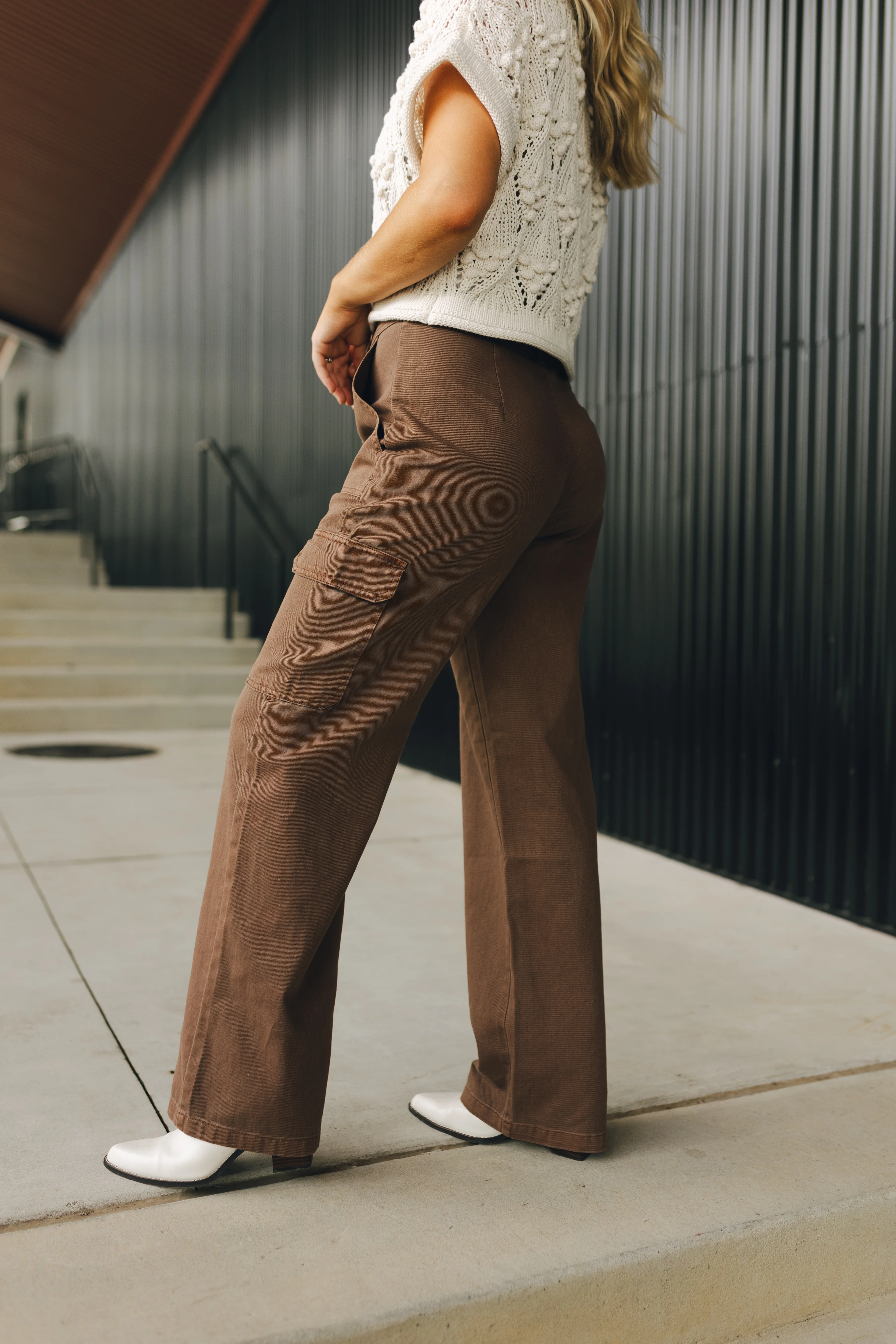 Hope Chestnut Cargo Jeans - Image 4