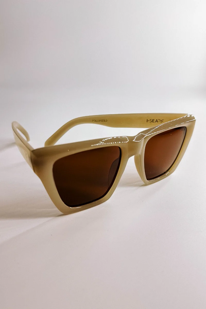 I-Sea: Ava Sunglasses in Oatmeal & Brown