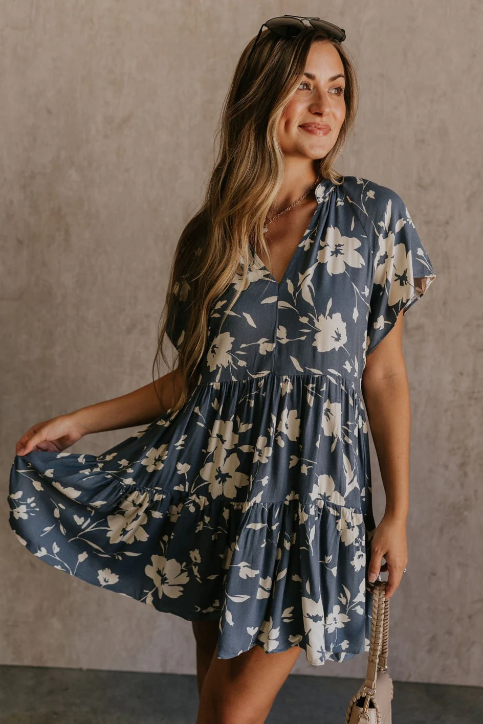 Gia Floral Short Sleeve Mini Dress