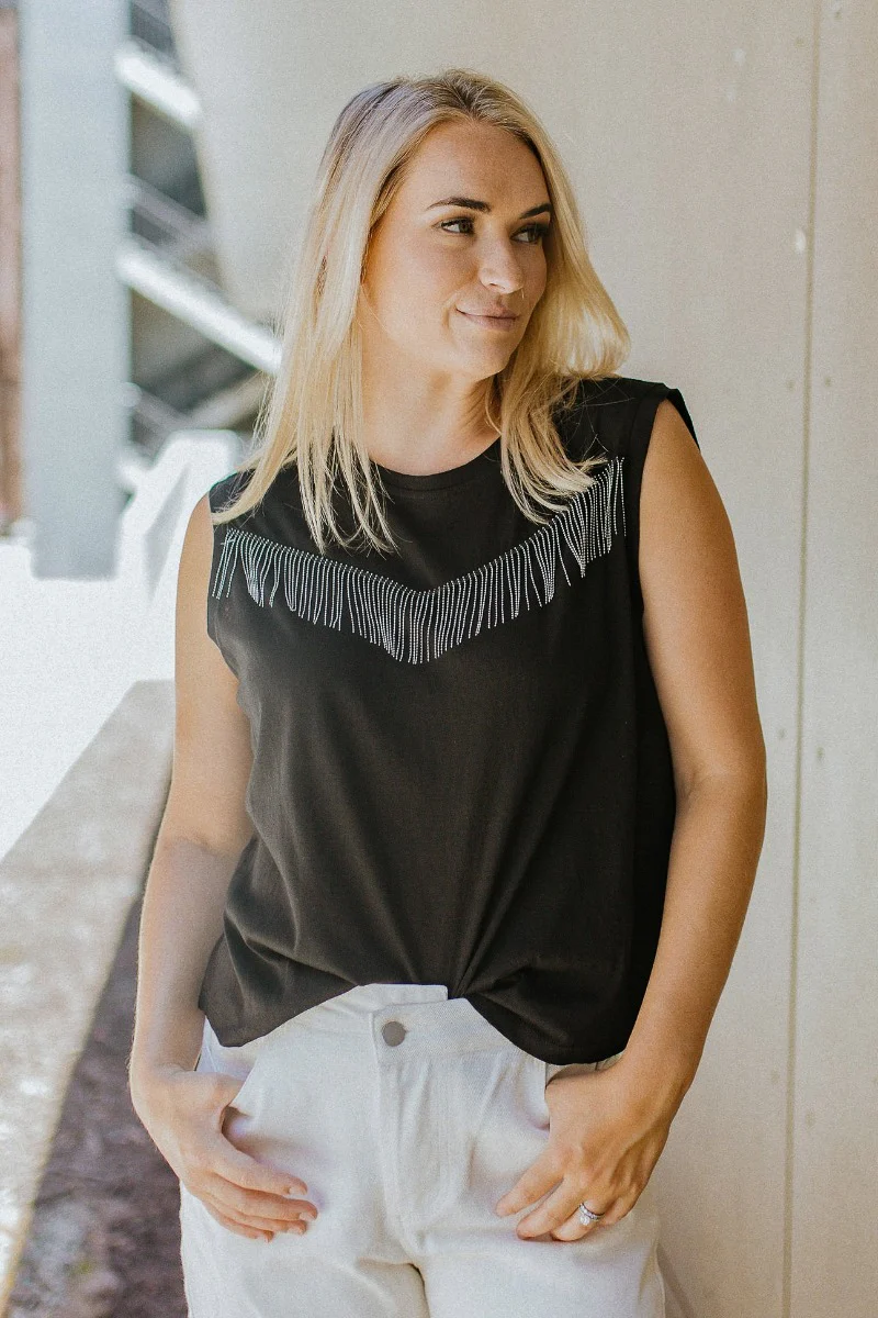 I'm All In Fringe Top