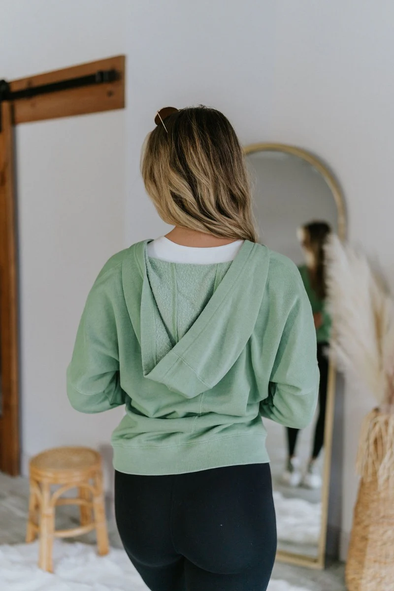 In Another Life Sweatshirt In Sage - Image 6