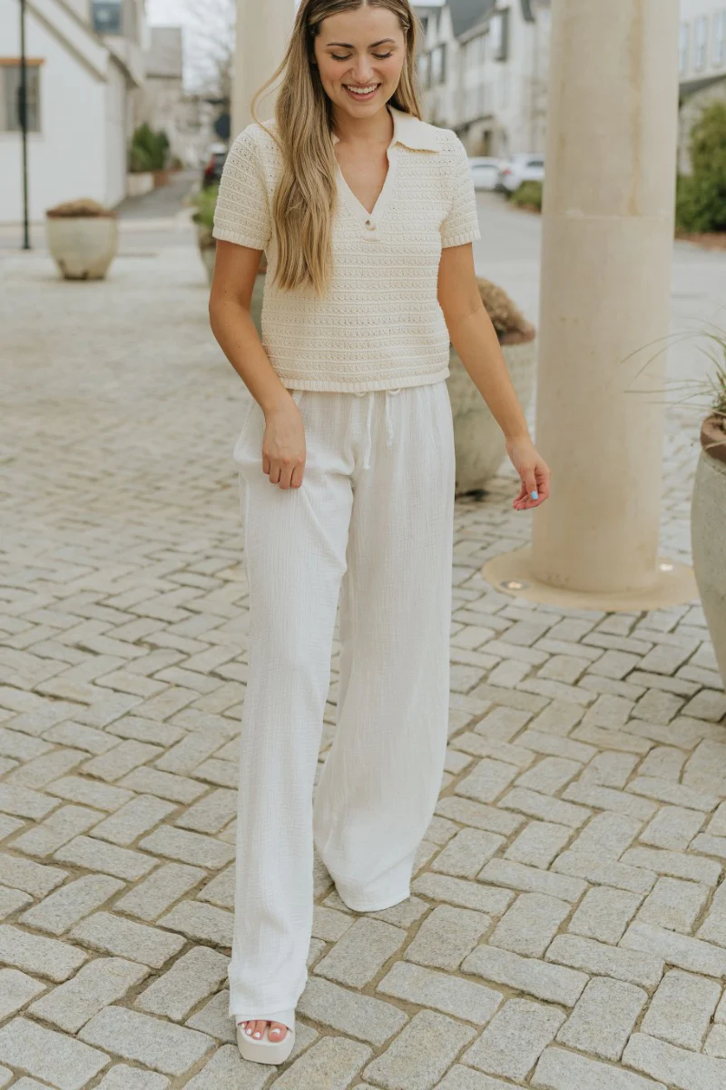 In Paradise Pants in Ivory