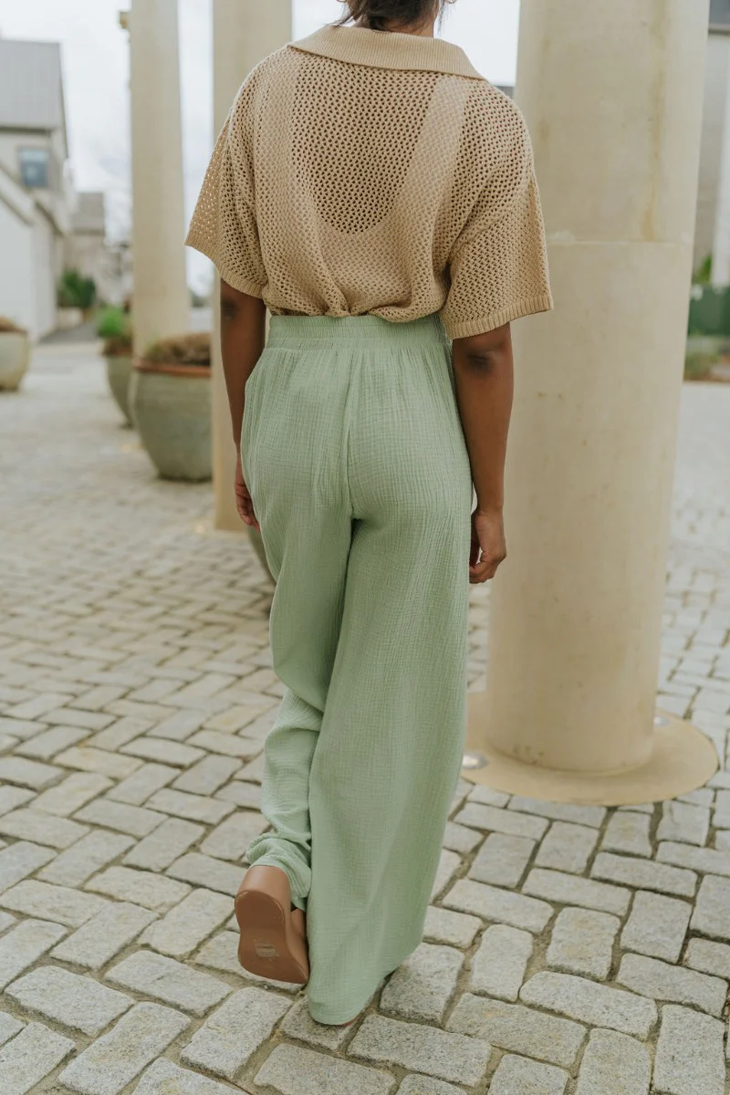 In Paradise Pants in Sage - Image 4