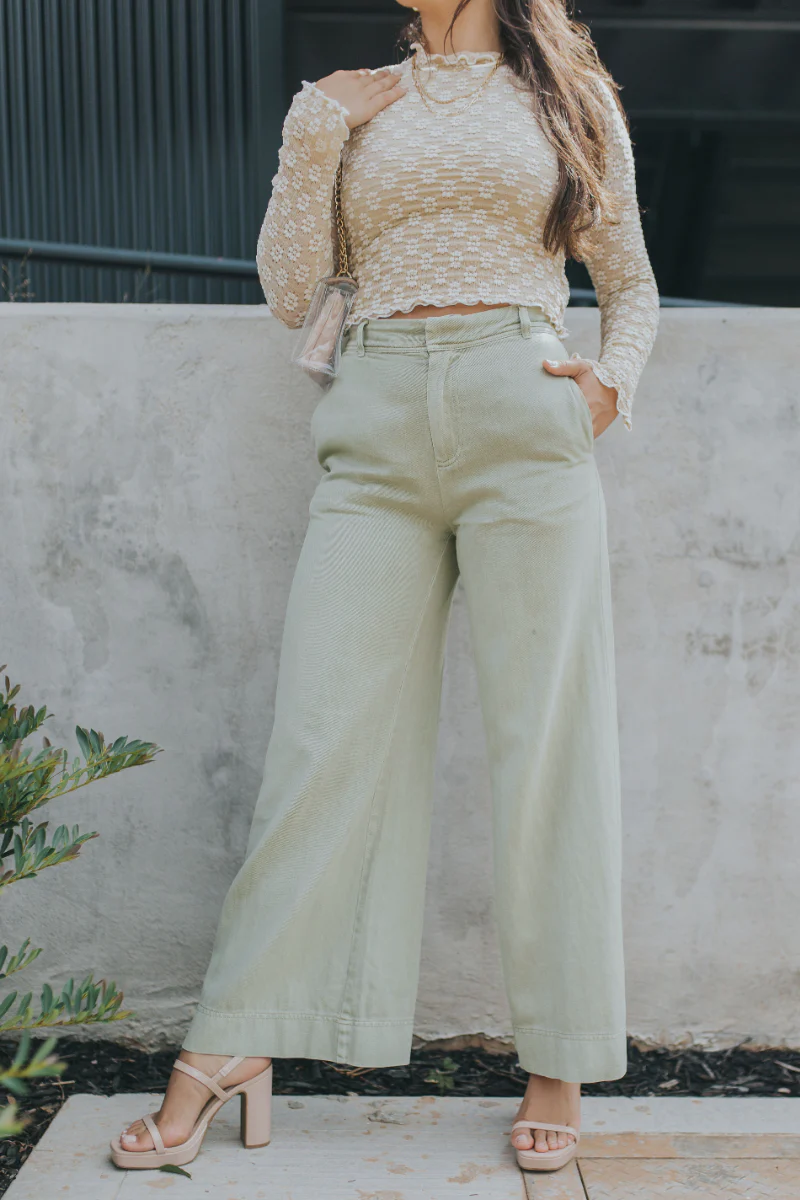 In Your Eyes Pants in Light Olive
