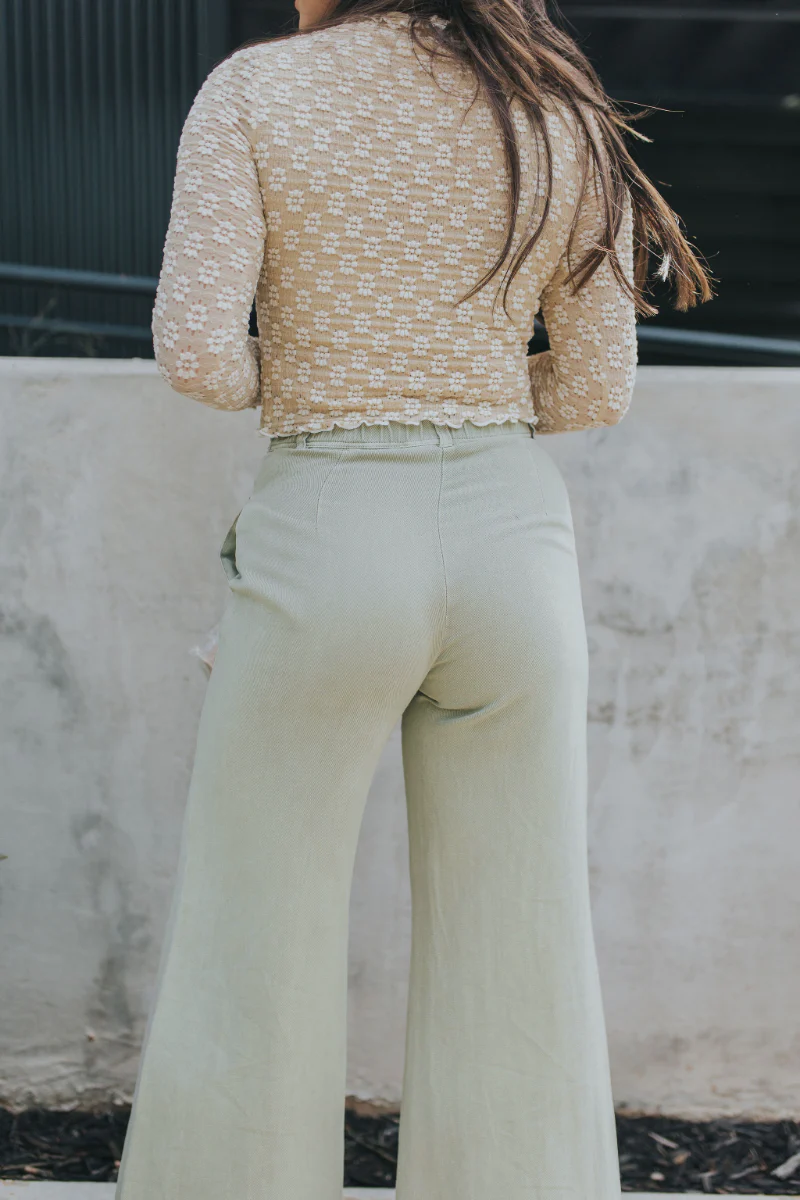 In Your Eyes Pants in Light Olive - Image 5