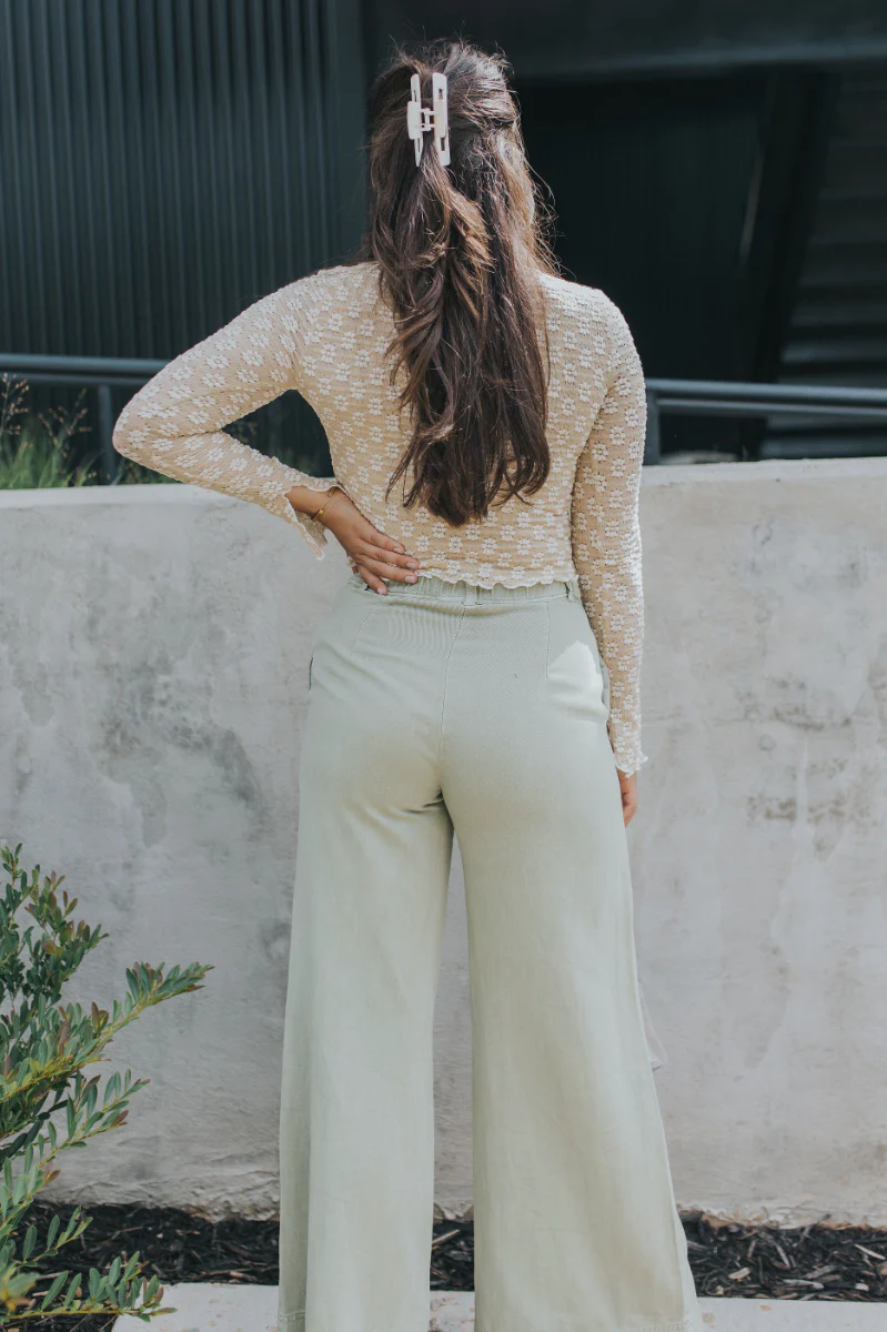 In Your Eyes Pants in Light Olive - Image 6