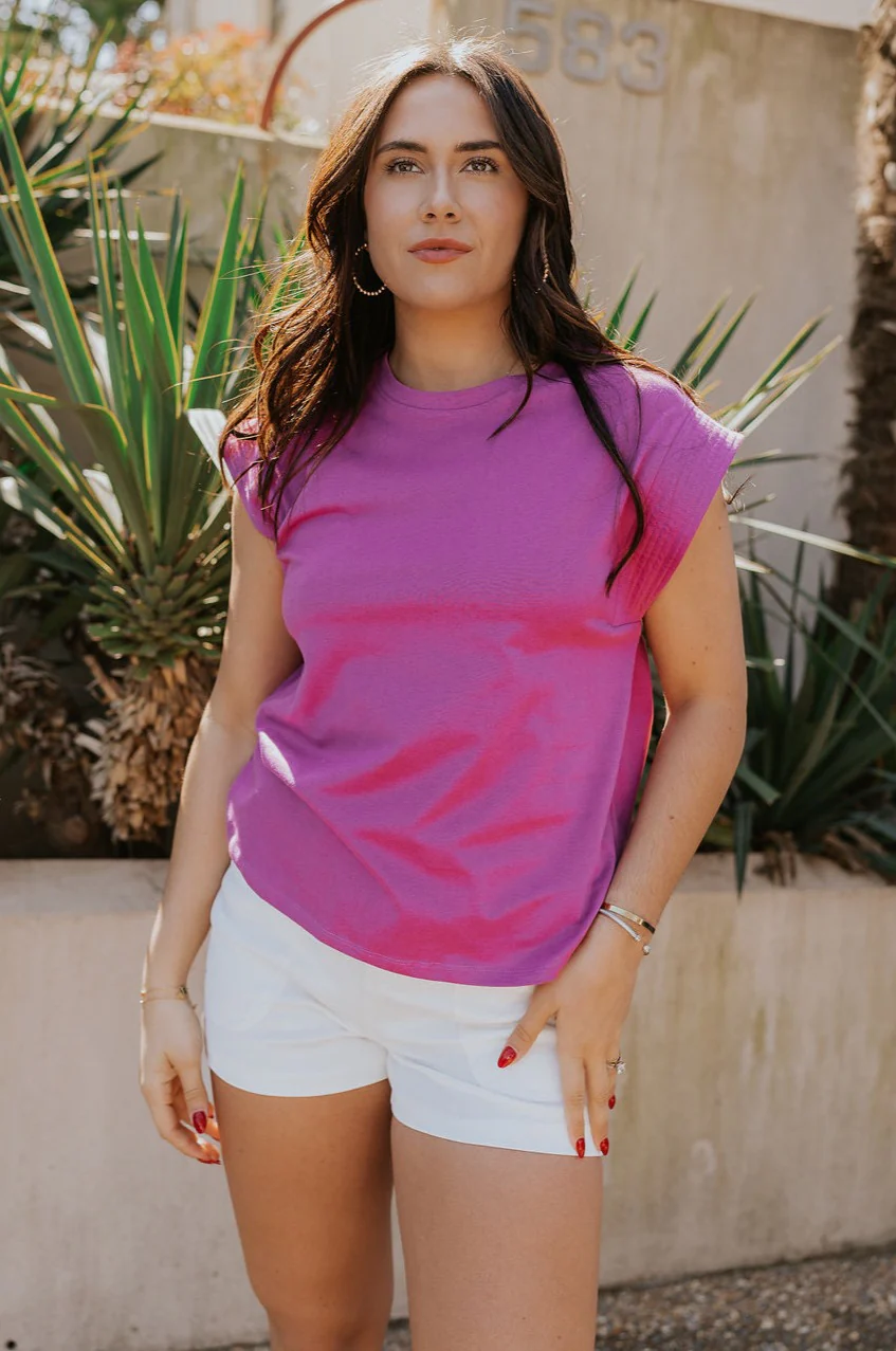 Iris Orchid Purple Sleeveless Top - Image 2