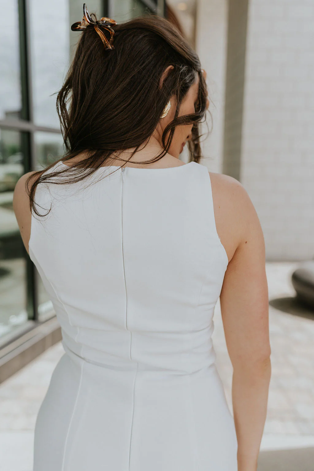 Isabel White Sleeveless Mini Dress - Image 5