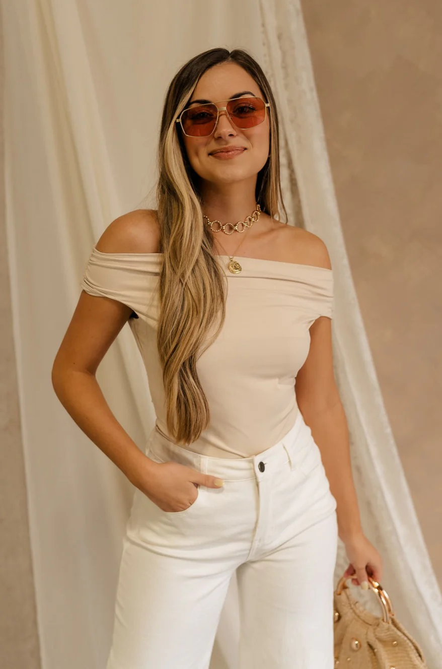 Isabella Off The Shoulder Cropped Top - Image 8