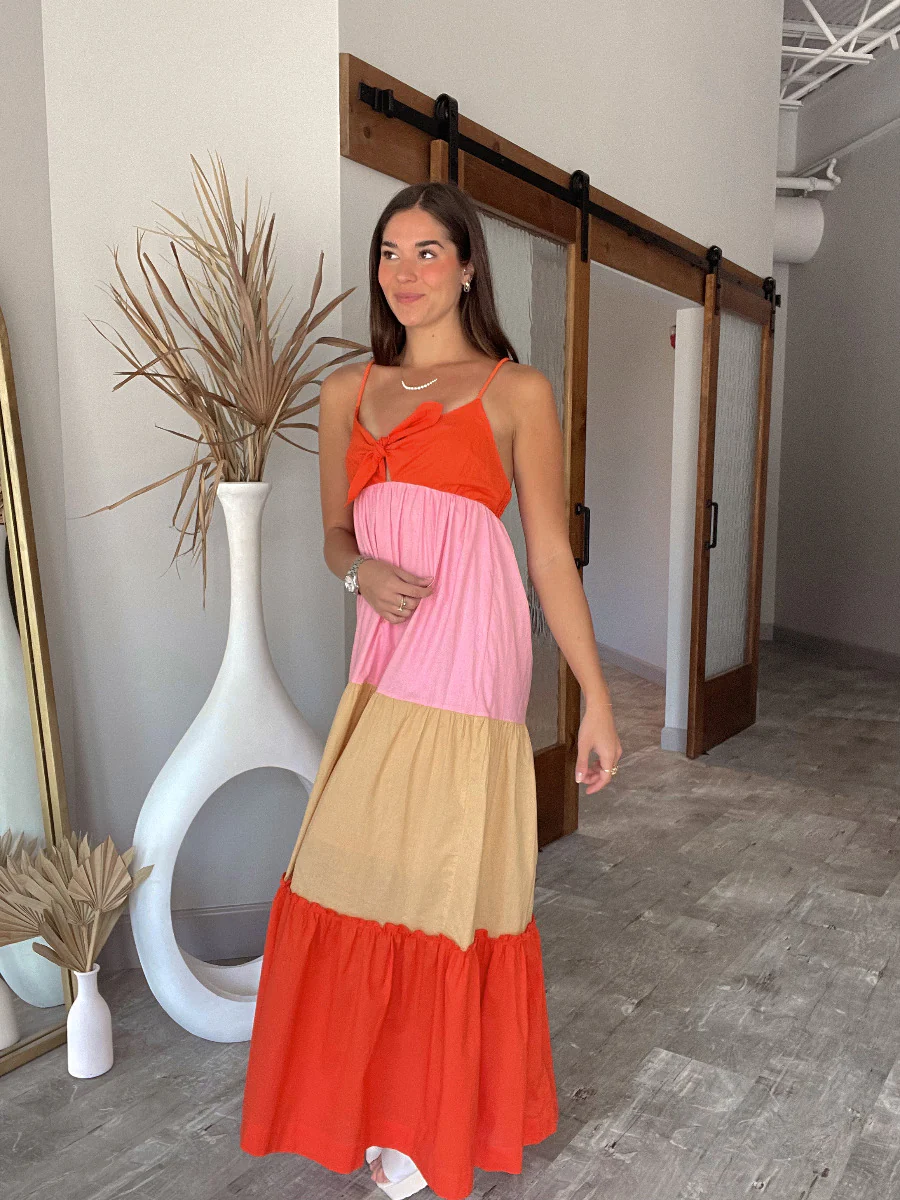 Isla Colorblock Maxi Dress - Image 2
