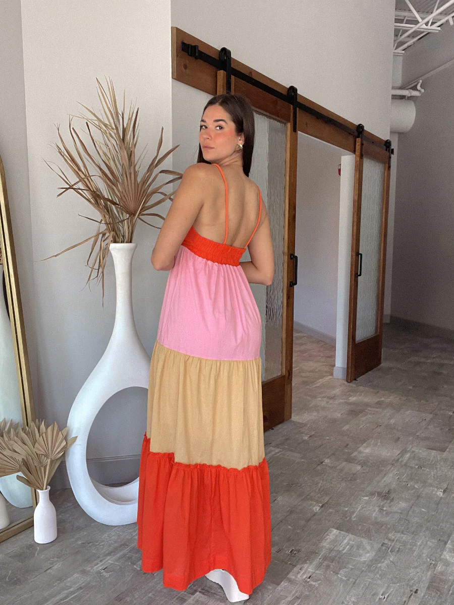 Isla Colorblock Maxi Dress - Image 4