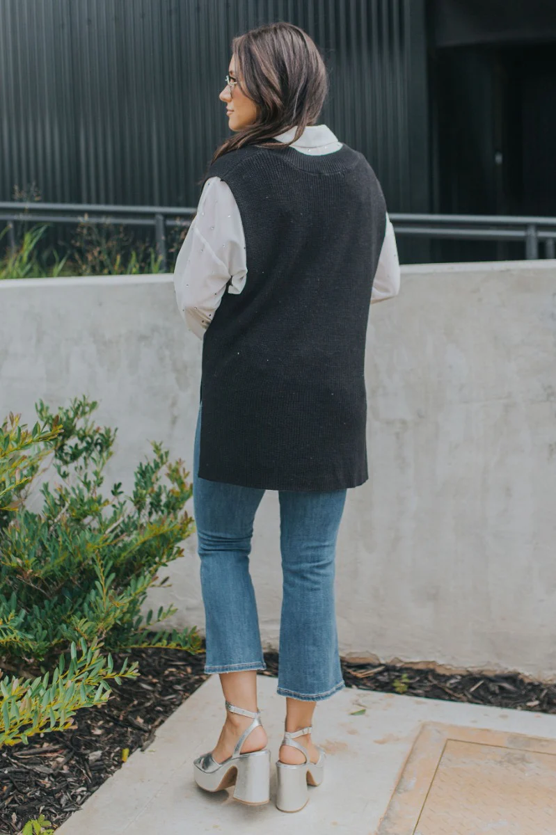 It's Show Time Vest in Black - Image 7