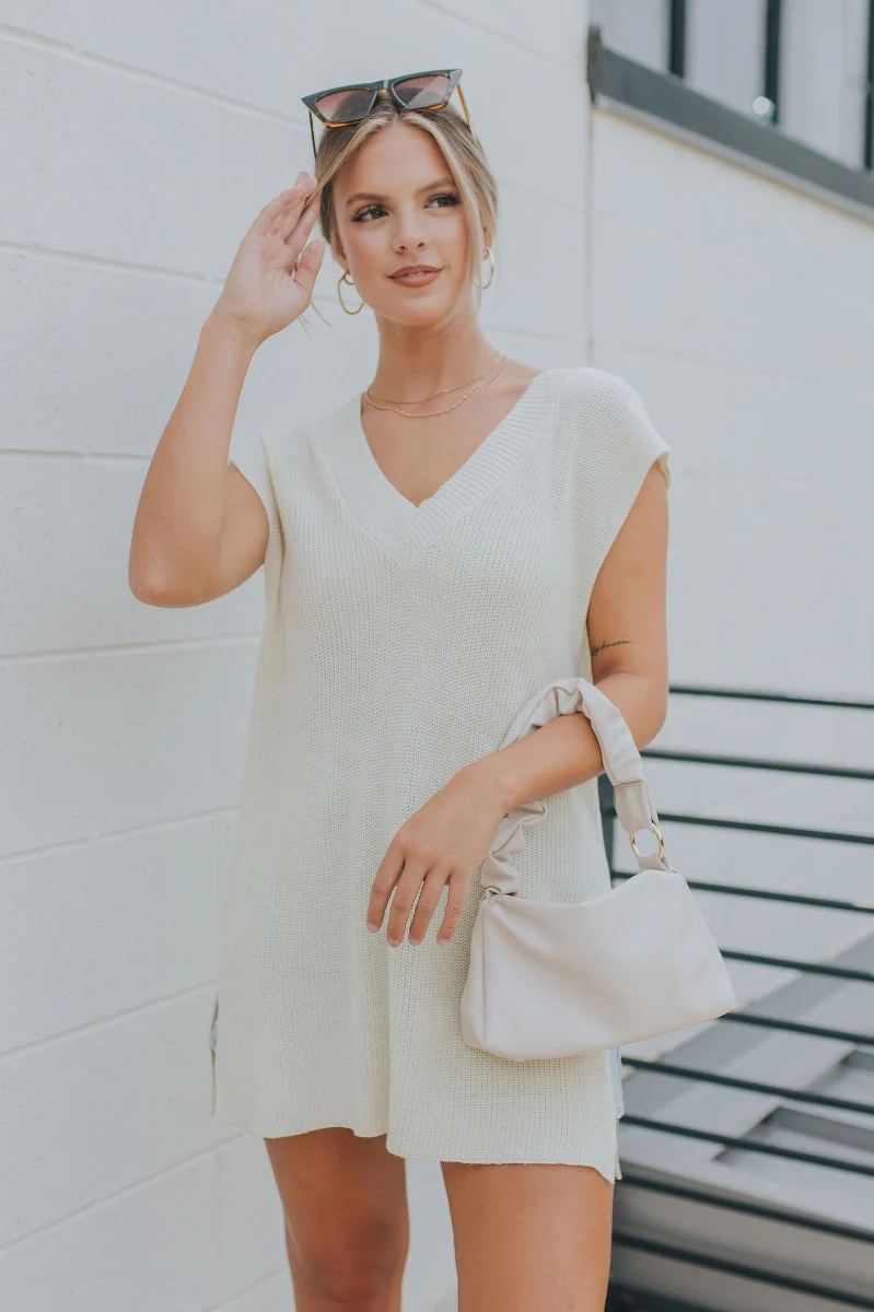 It's Show Time Vest in Cream - Image 3