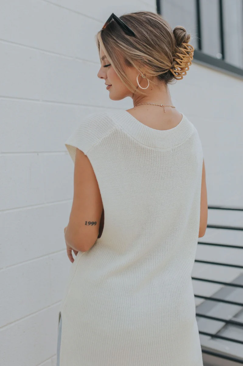 It's Show Time Vest in Cream - Image 5