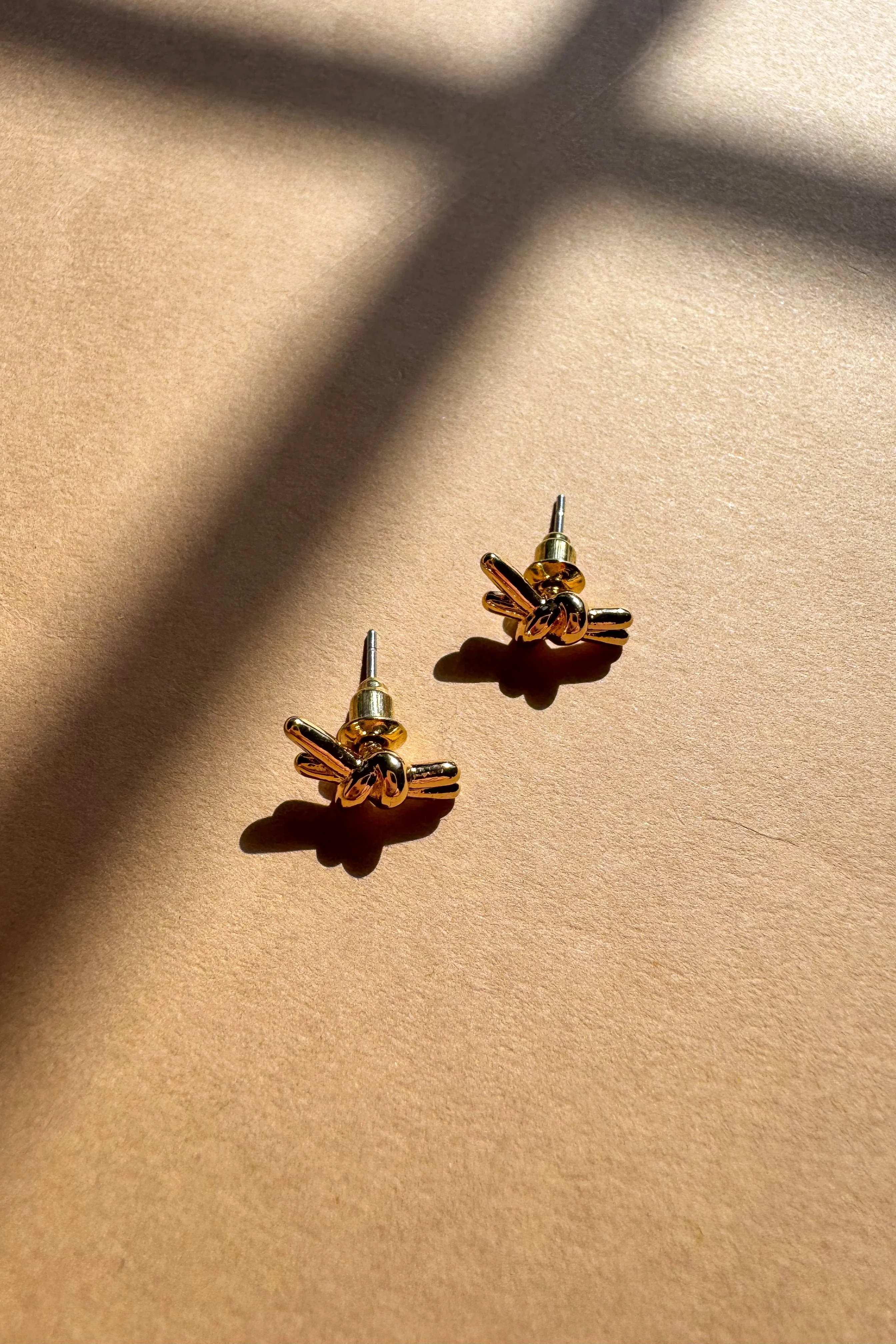 Ivy Gold Knot Stud Earrings