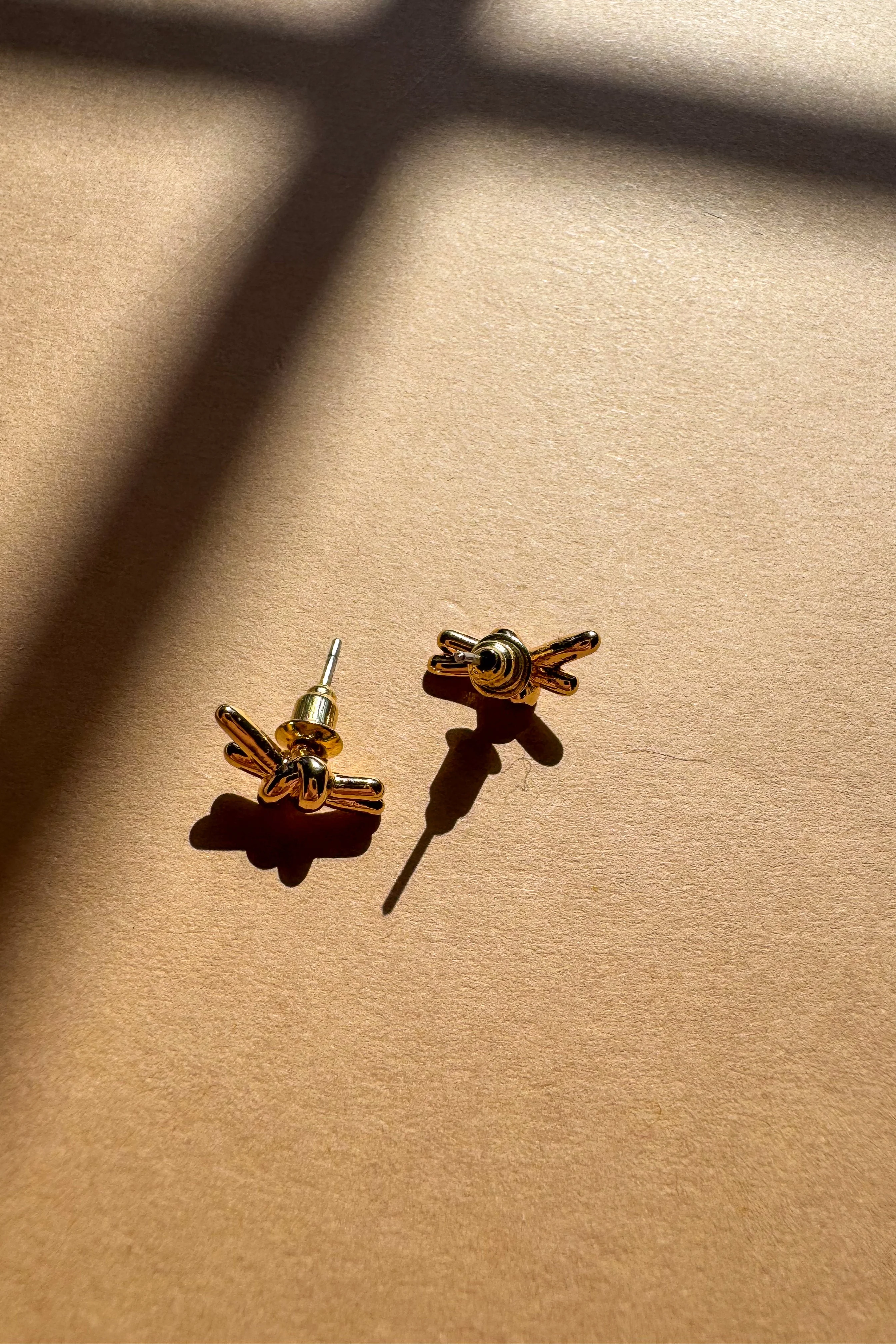 Ivy Gold Knot Stud Earrings - Image 2