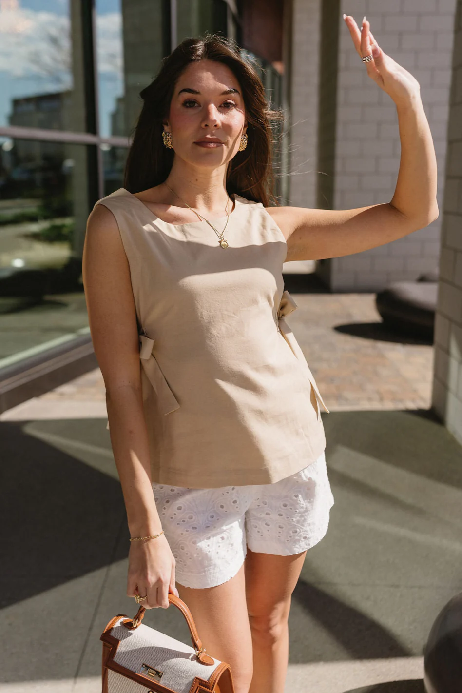 Jacqueline White Eyelet Shorts - Image 6
