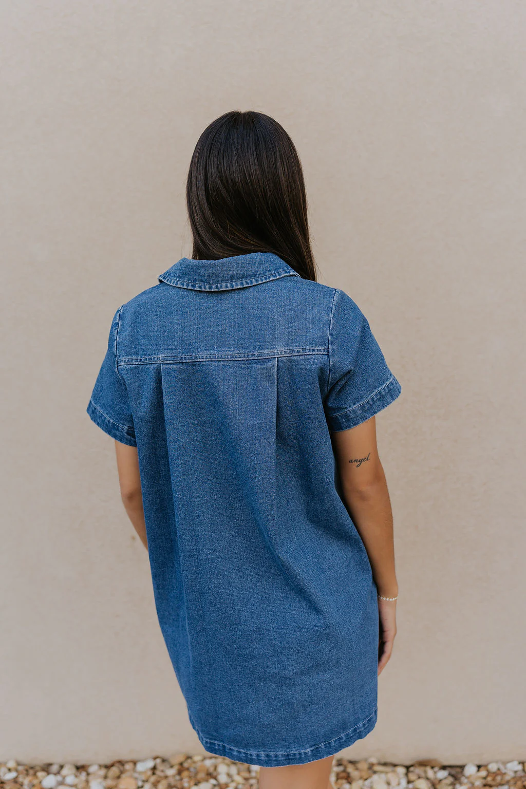 Jada Denim Short Sleeve Mini Dress - Image 5