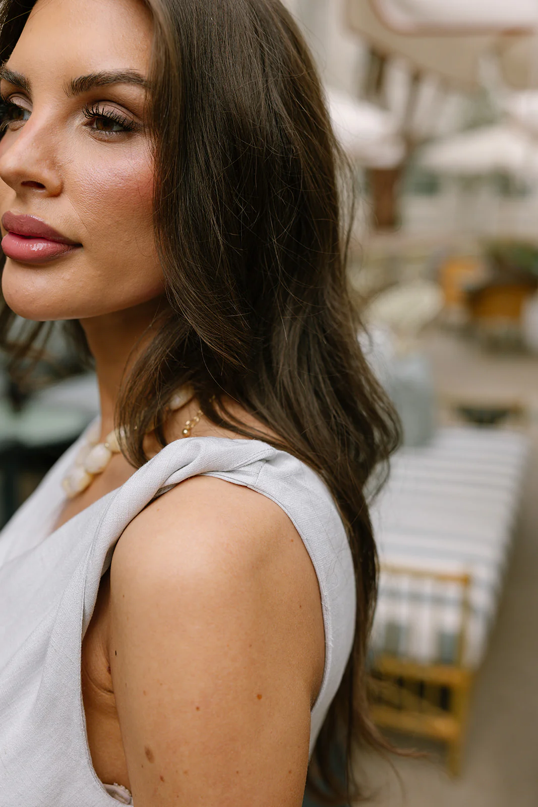 Jade Light Grey Cowl Neckline Tank - Image 7