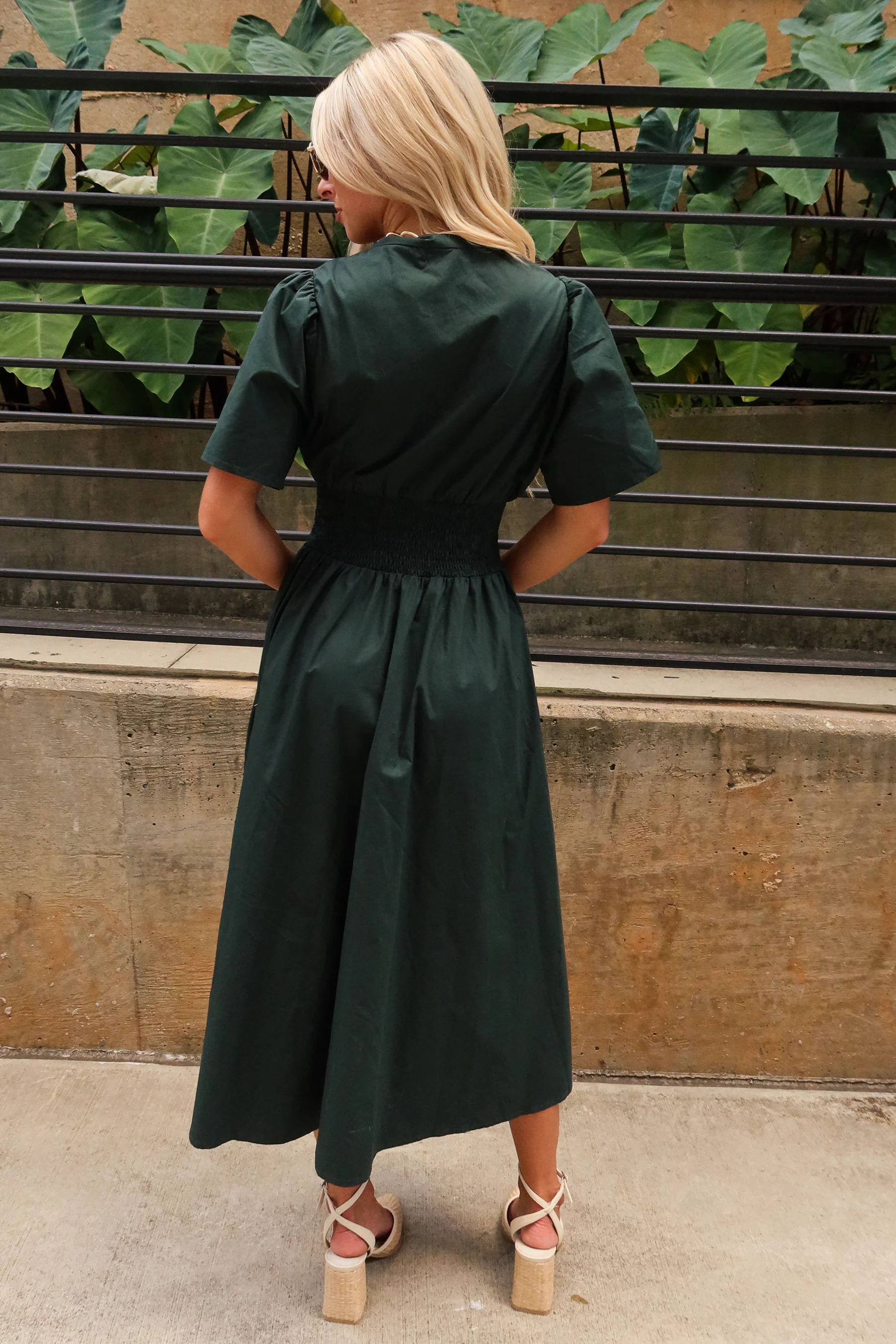 Jamie Green Slit Zip-Up Midi Dress - Image 4