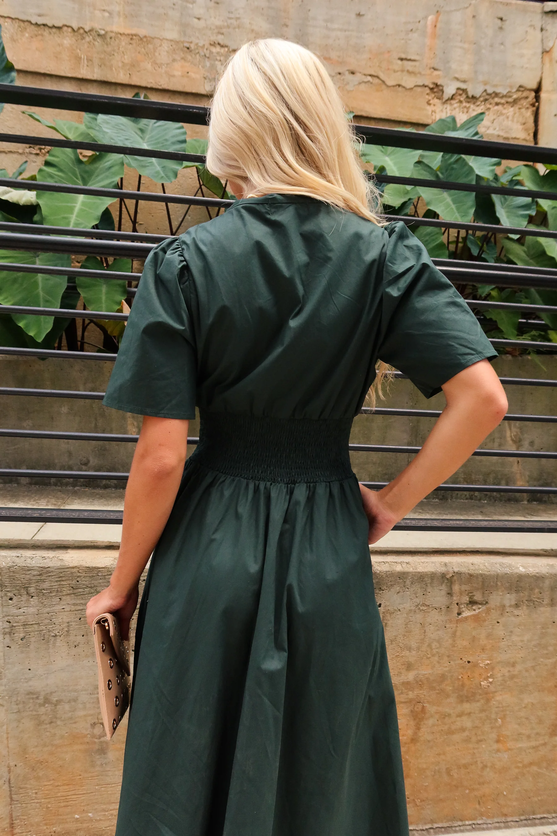 Jamie Green Slit Zip-Up Midi Dress - Image 8