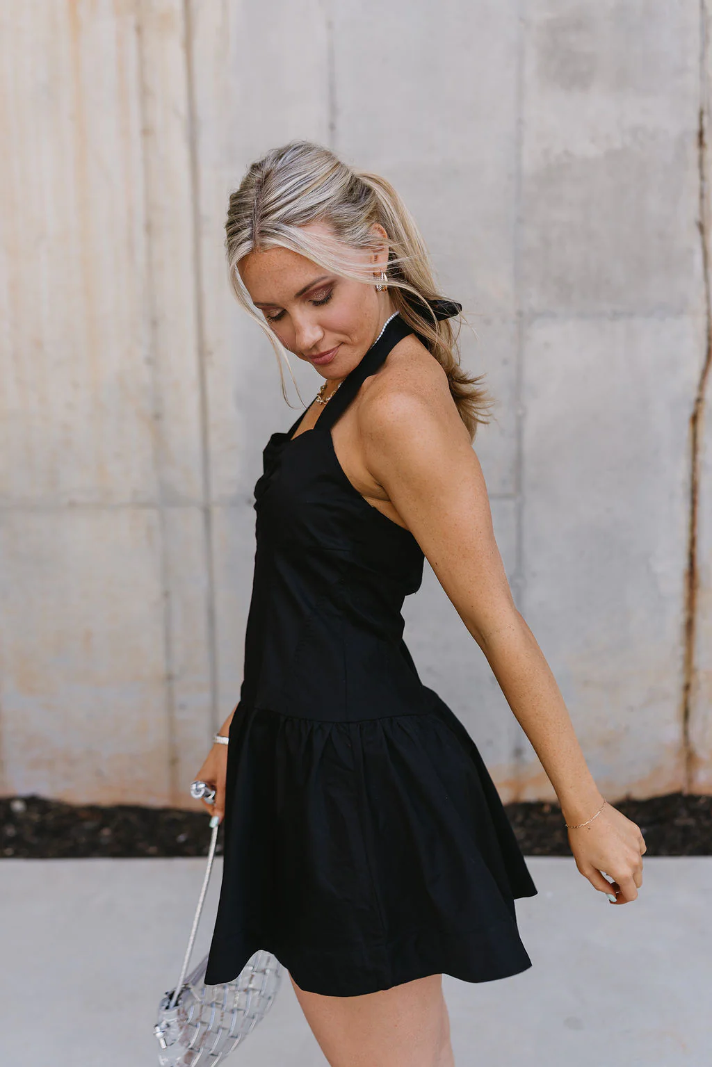 Jane Black Ruched Halter Neckline Mini Dress - Image 2