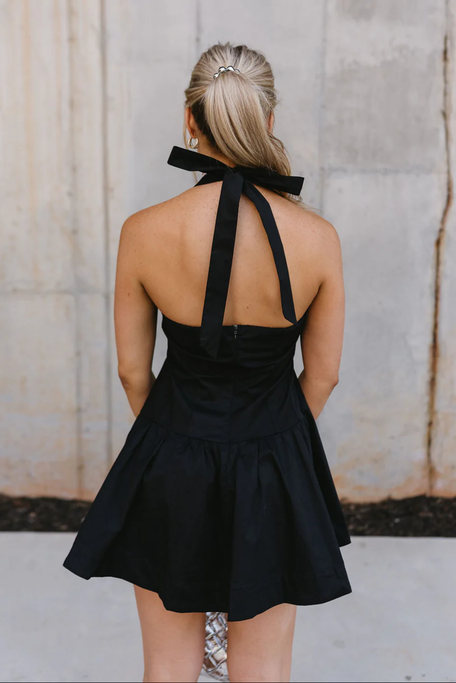 Jane Black Ruched Halter Neckline Mini Dress - Image 4